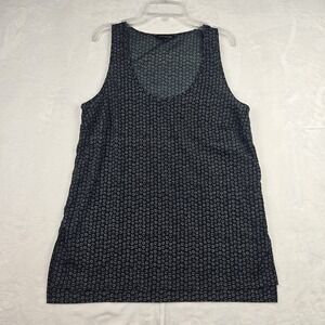 Banana Republic‎ Women's Black Tank Top White Heart Pattern Size Small
